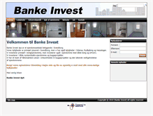 Tablet Screenshot of bankeinvest.dk
